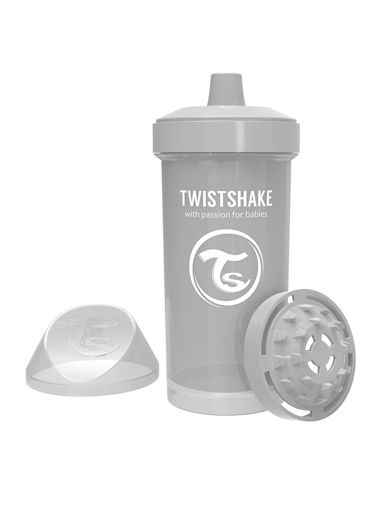 Детский поильник-непроливайка с силиконовым твёрдым носиком Twistshake Kid Cup, 360 мл, от 12 мес. Пастельный #1