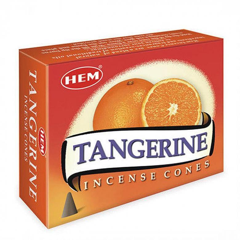 Hem Incense CONES TANGERINE (Благовония конусы МАНДАРИН, Хем), уп. 10 конусов.  #1