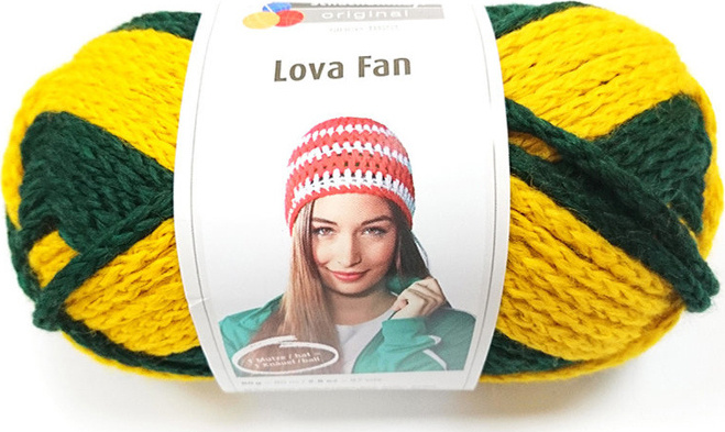 Пряжа для вязания Schachenmayr Originals Lova Fan, зеленый, золотистый (00090), 80 м, 80 г  #1