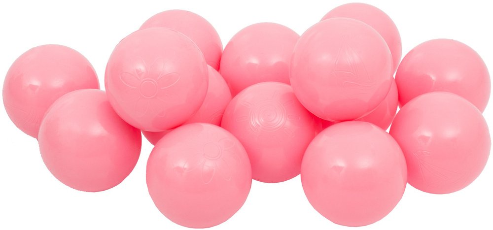 Шарики для сухого бассейна с рисунком, диаметр шара 7,5 см, набор 150 штук, цвет: розовый  #1