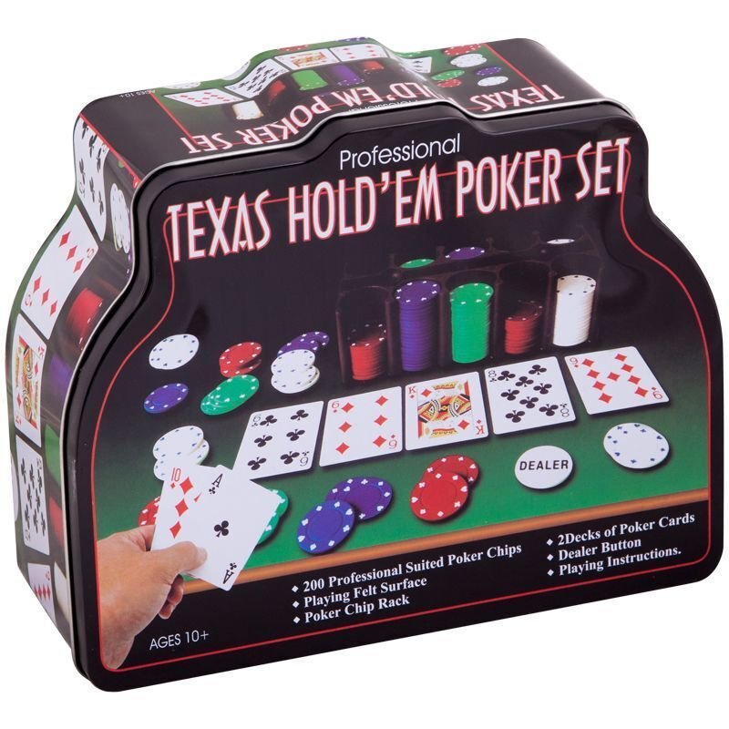 Набор для игры в покер 200 фишек в жестяной коробке Нескучные игры  #1