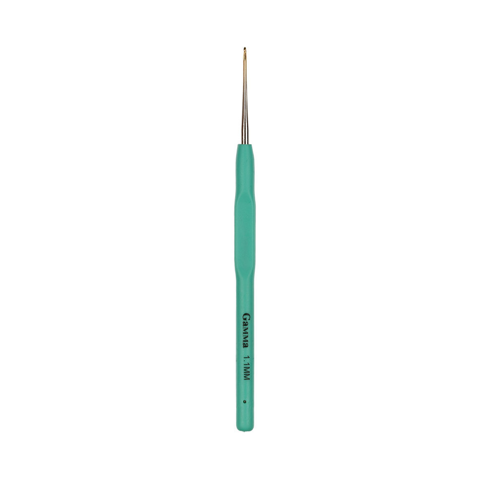 VRCH Крючок для вязания металлический с прорезиненной ручкой 13 см d 1.1 мм  #1