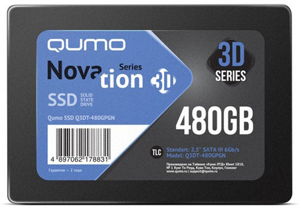 QUMO 480 ГБ Внутренний SSD-диск Q3DT-480GPGN (Q3DT-480GPGN) #1