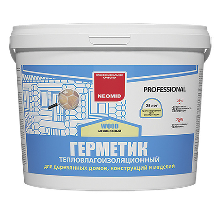 Герметик акриловый межшовный теплый шов NEOMID WOOD PROFESSIONAL, тик 15 кг  #1