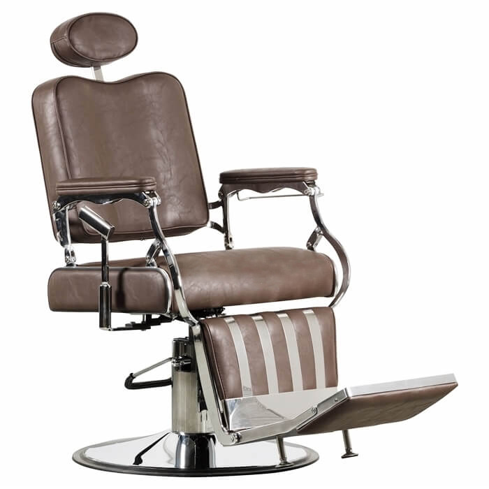 UGOL / Мужское барбер кресло (парикмахерское) "NEOCLASSIC 3001", коричневое  #1