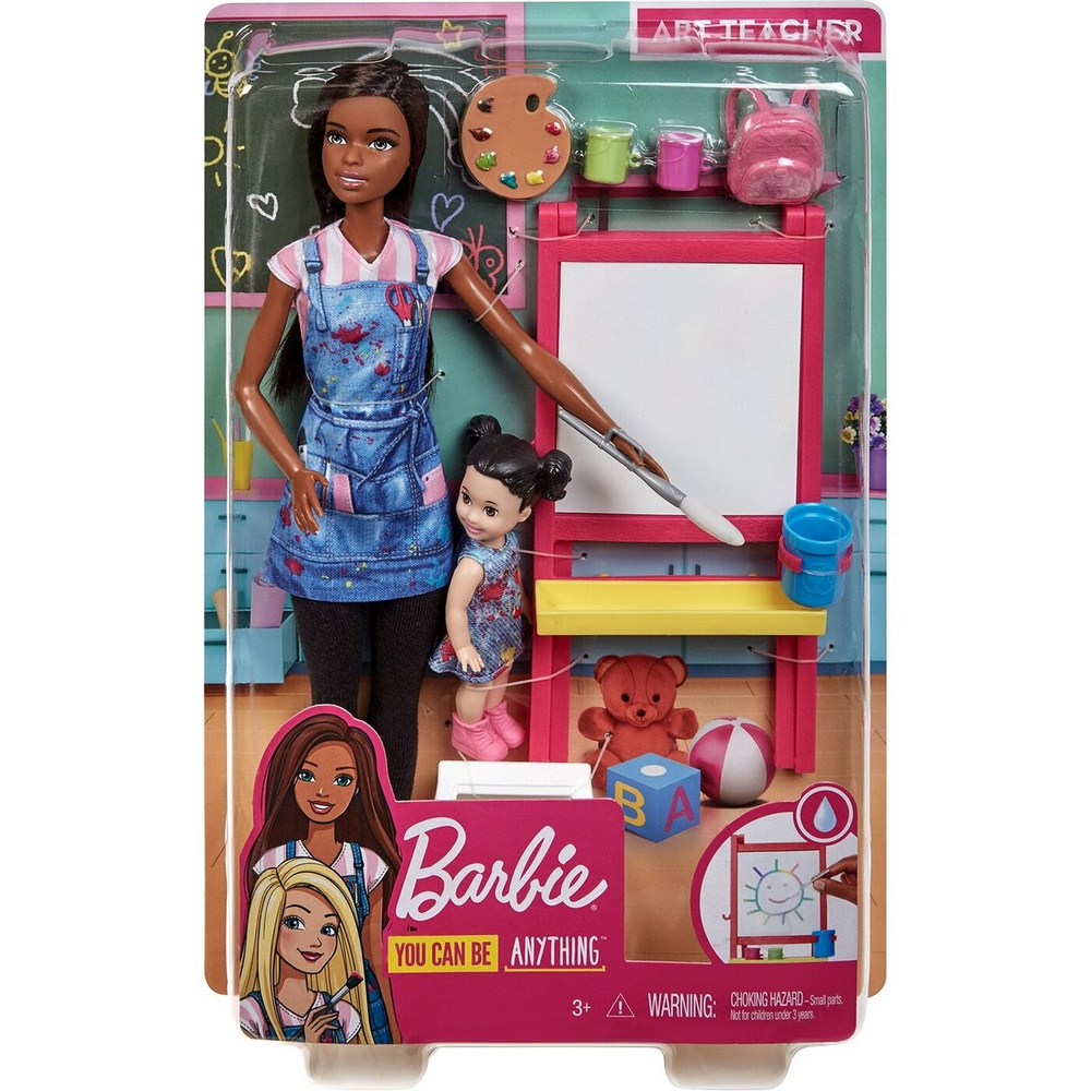 Набор игровой Barbie DHB63, GJM30 Кем быть Учитель рисования Брюнетка  #1