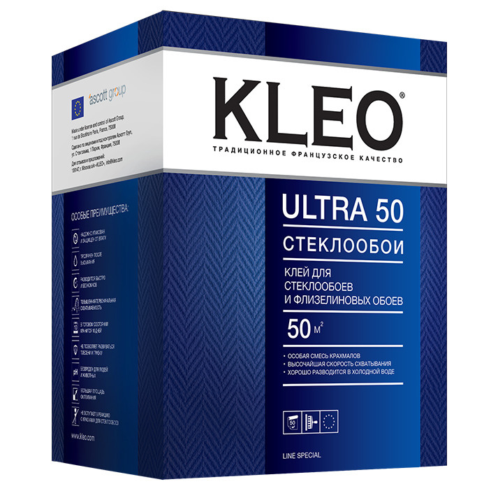 Клей обойный KLEO ULTRA 50 для стеклообоев 500 гр #1