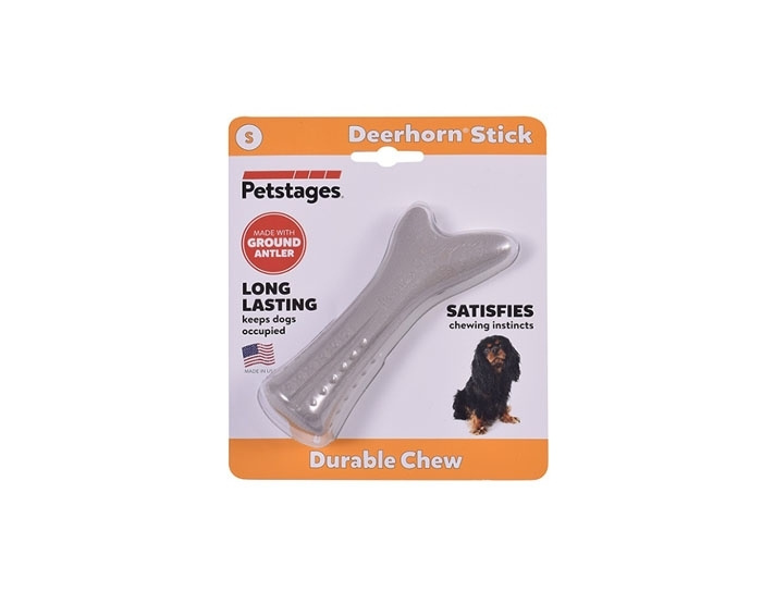 Petstages игрушка для собак Deerhorn, с оленьими рогами 12 см маленькая  #1