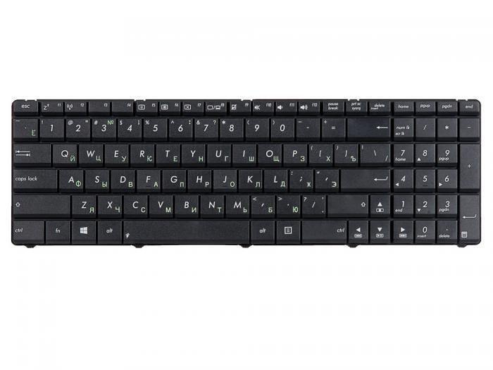 Клавиатура для ноутбука Asus K52, мал. Ентер, черная #1