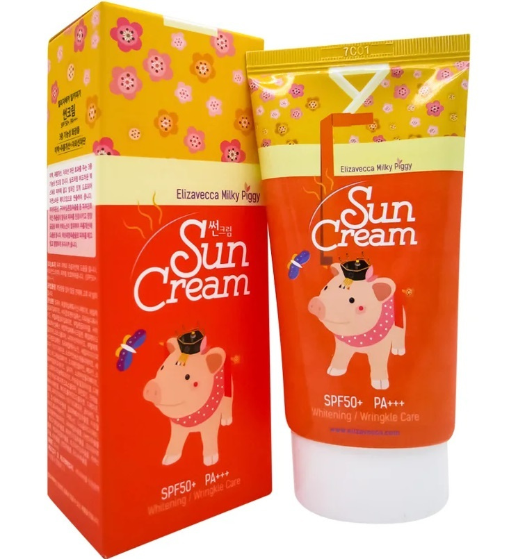 Elizavecca Крем для лица солнцезащитный с коллагеном Milky Piggy Sun Cream SPF50+ PA+++ 50 мл, крем от #1