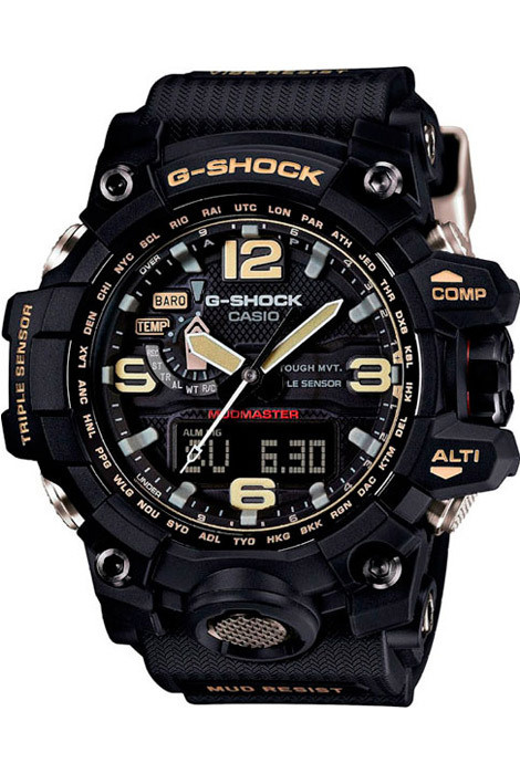 Противоударные мужские часы на солнечной батарее Casio G-Shock GWG-1000-1A с компасом, термометром, высотомером #1