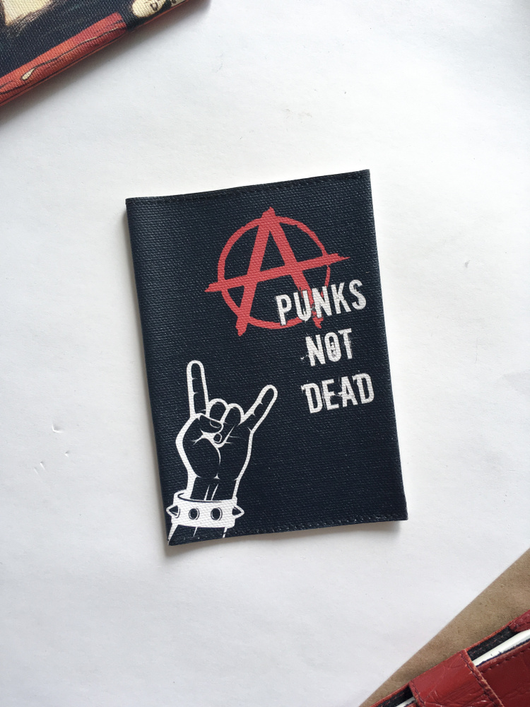 Обложка для паспорта "Punks not dead " #1