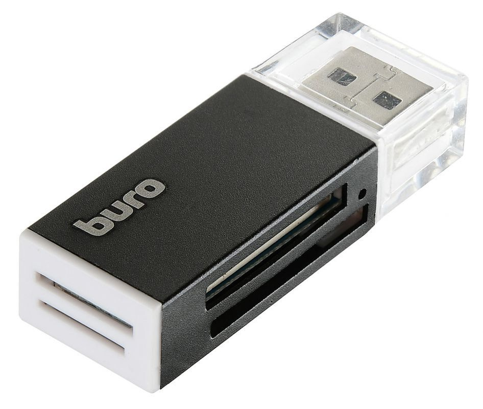 Устройство чтения карт памяти Buro USB2.0, BU-CR-3104, черный #1