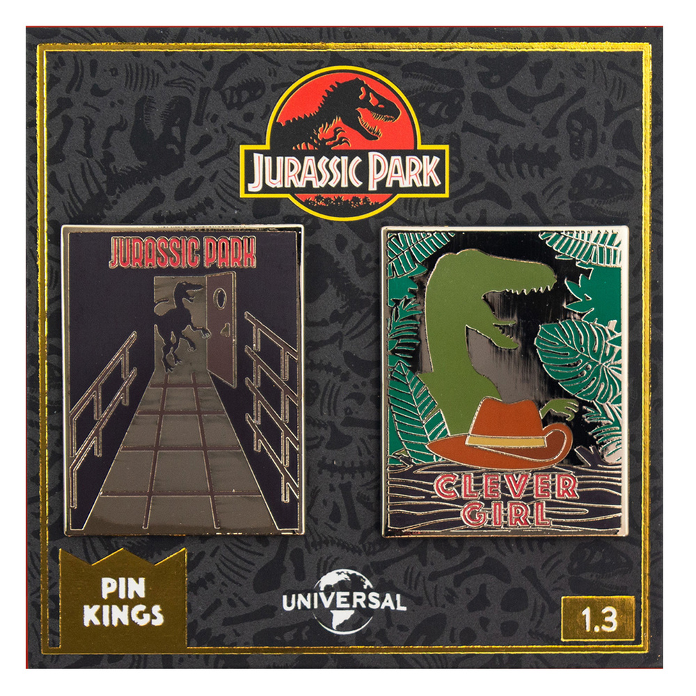 Значок Pin Kings Парк юрского периода (Jurassic Park) 1.3 - набор из 2 шт / брошь / подарок парню мужчине #1