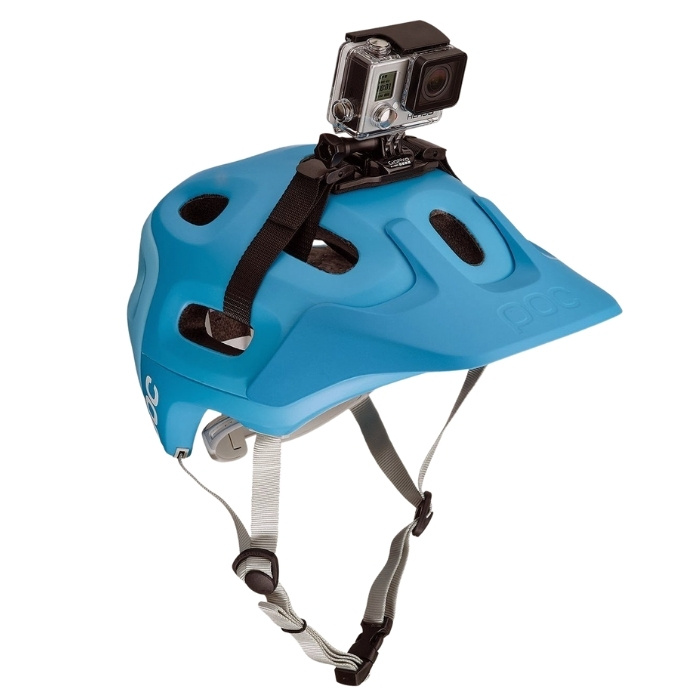 Ременное крепление на вентилируемый / велосипедный шлем с площадкой под защелку для экшн камеры GoPro #1