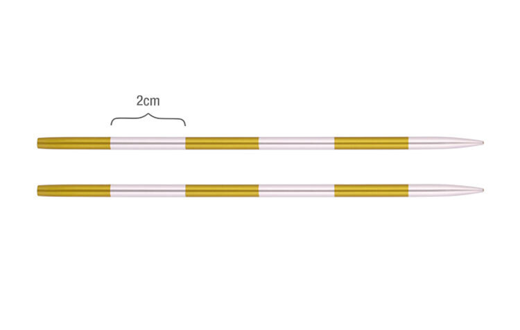 42123 Knit Pro Спицы съемные SmartStix 3,5мм для длины тросика 28-126см, алюминий, серебристый/хризолитовый #1