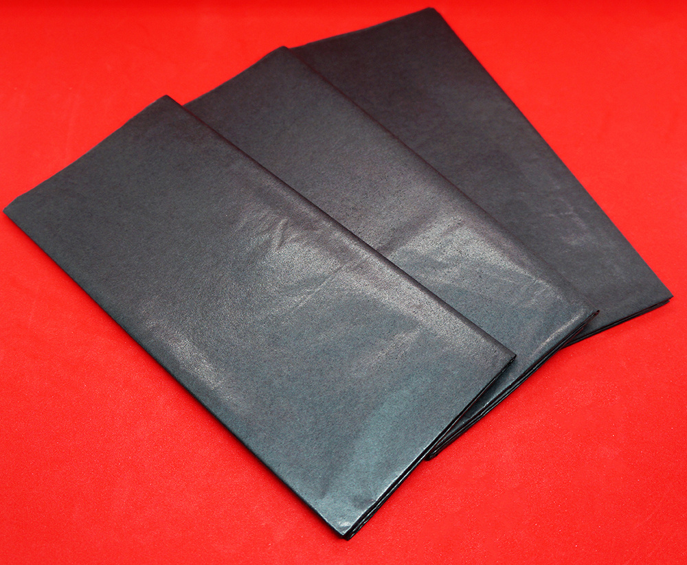 Бумага упаковочная тишью 30 листов 51x66см. цвет черный #1