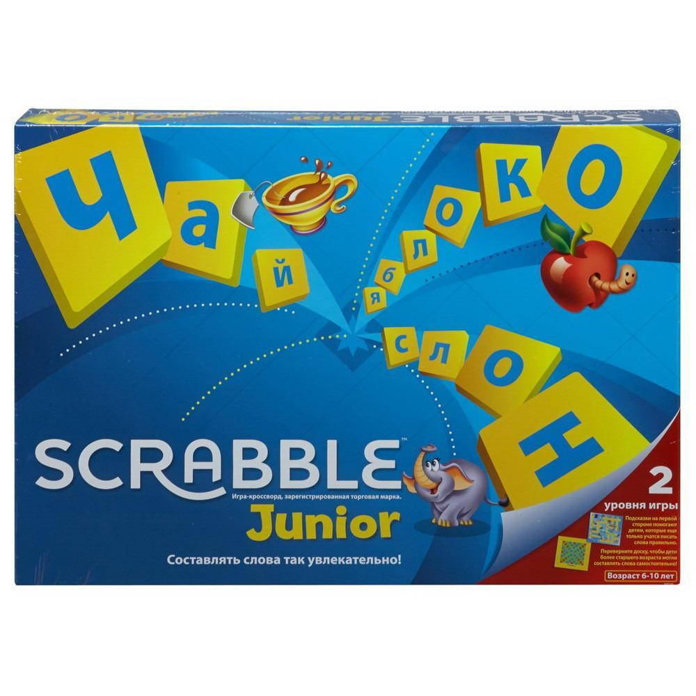 Настольная игра Mattel Scrabble Скраббл Джуниор - купить с доставкой по  выгодным ценам в интернет-магазине OZON (923722008)