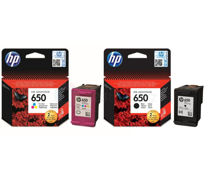 Картридж для принтера HP 650(black)+ HP 650(color), набор из 2х картриджей  #1