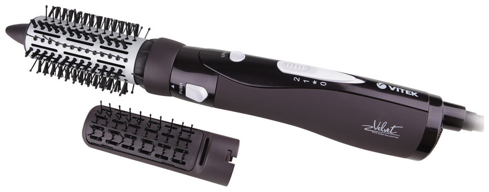 VITEK Фен-щетка для волос VT-8235 1000 Вт, скоростей 1, кол-во насадок 2, черный  #1