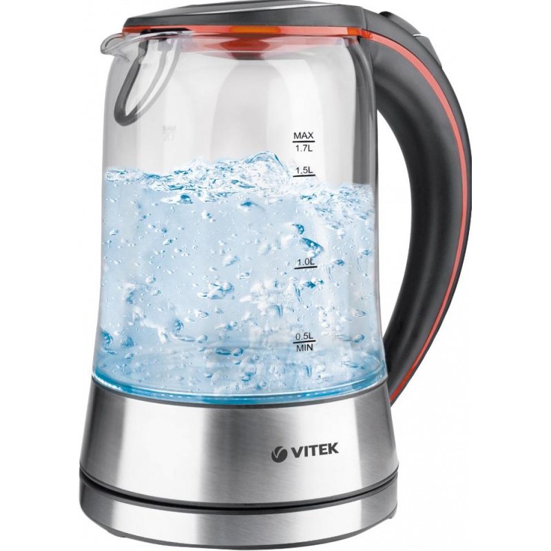 VITEK Электрический чайник 635526, серый, прозрачный #1