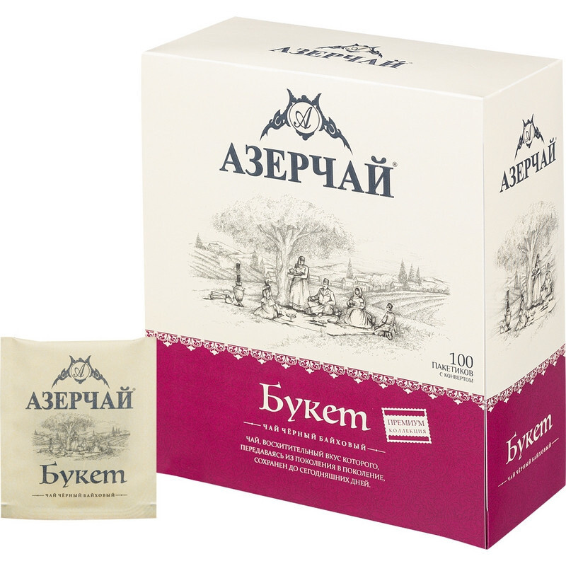 Чай Азерчай Premium Collection Buket черн.байх с кон., 100пакx1,8гр #1