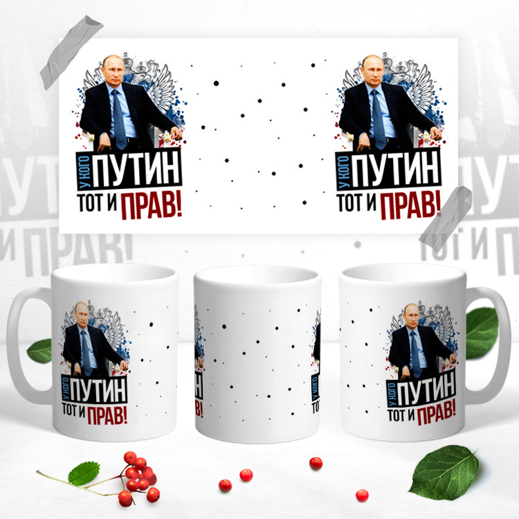 Кружка "У кого Путин тот и Прав!", 330 мл, 1 шт #1