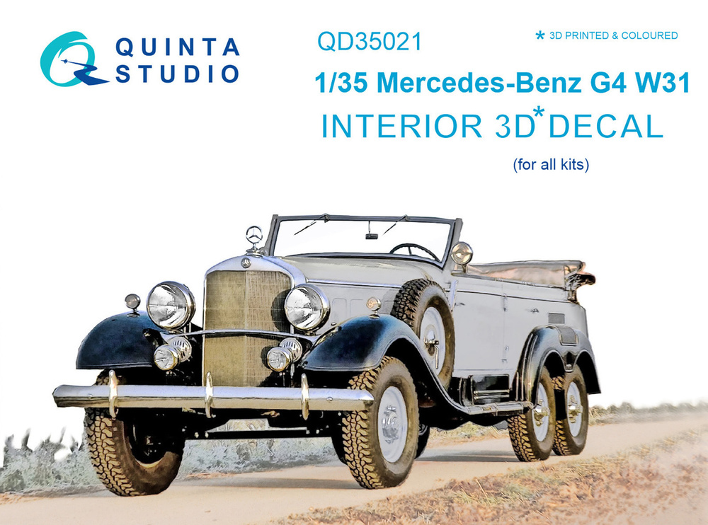 Quinta Studio 3D Декаль Mercedes-Benz G4 W31 (Любой производитель), 1/35, Цветной 3d интерьер для сборной #1