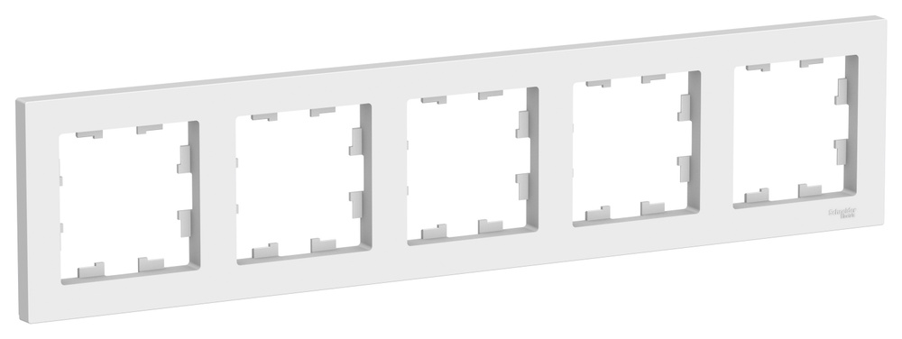 Systeme Electric Рамка электроустановочная Atlas Design, белый, 5 пост., 1 шт.  #1