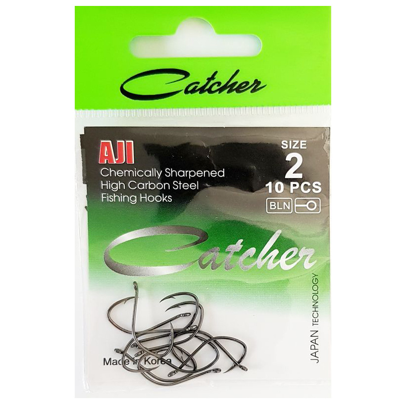 Крючок "Catcher" AJI Size 2 (1 пакетик) #1