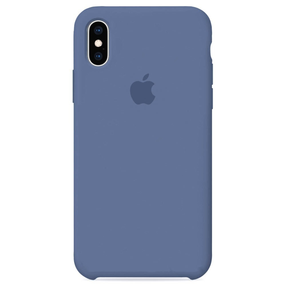 Силиконовый чехол для смартфона Silicone Case на iPhone Xs MAX / Айфон Xs MAX с логотипом, темный лед #1