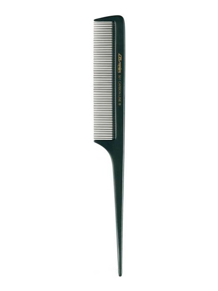 Comair Расческа для волос/ Расческа гребень/ Расческа с ручкой, мелкие зубья Carbon №501.  #1