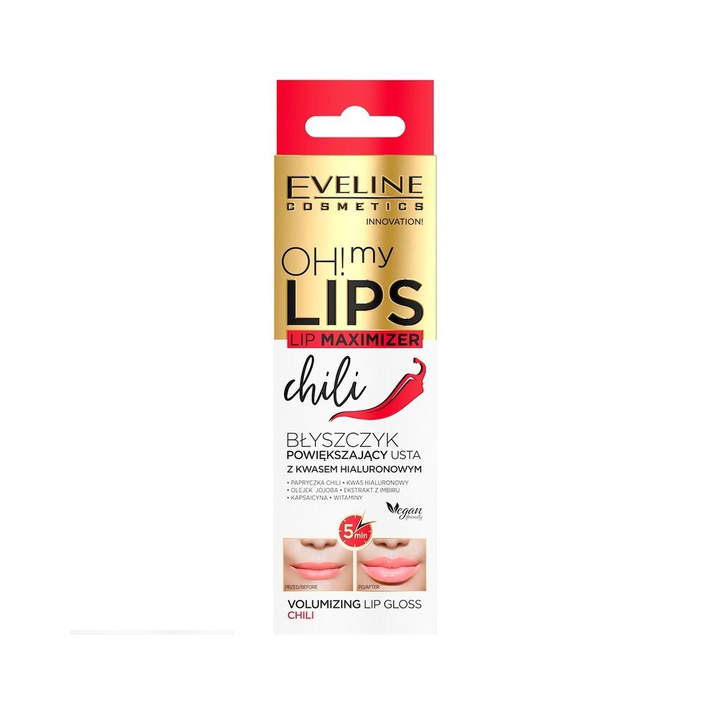 Eveline Cosmetics Блеск для увеличения объема губ, Чили OH! MY LIPS-LIP MAXIMIZER, 4.5 мл  #1