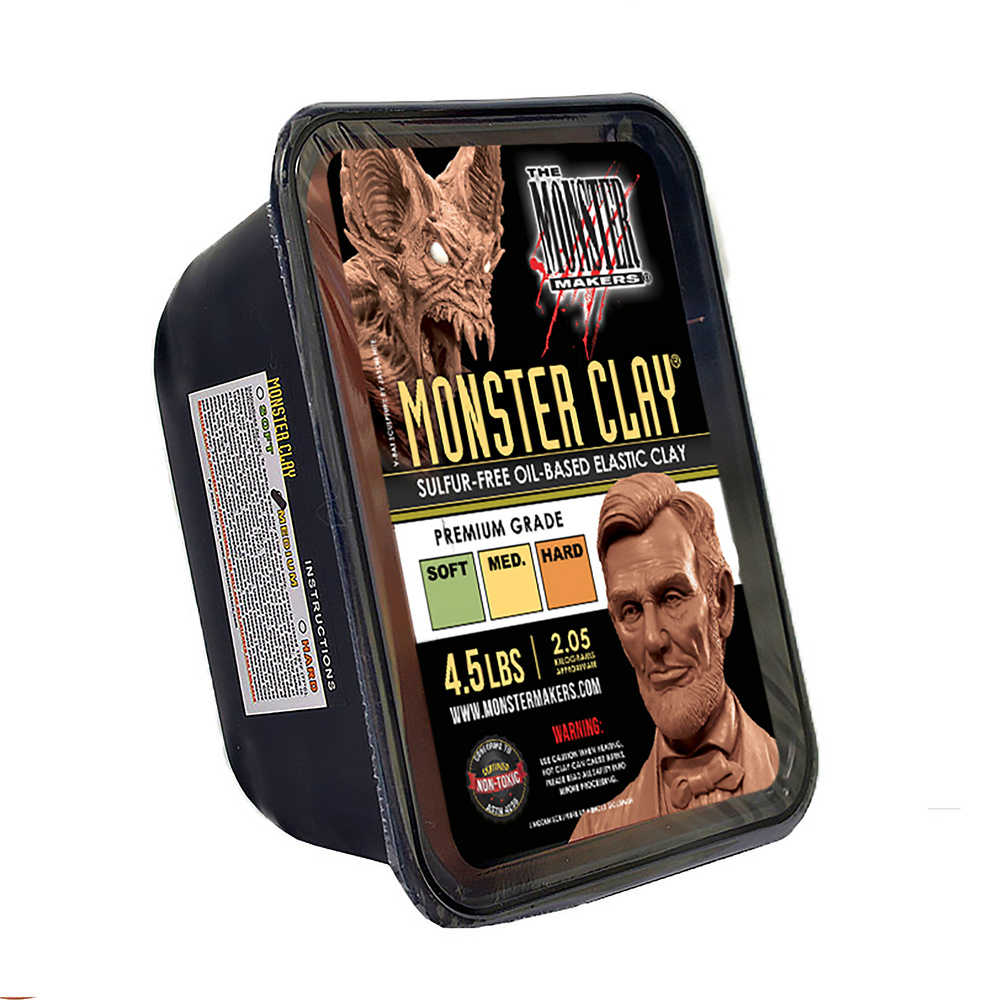 Monster Clay Medium 2,05кг средний коричневый профессиональный скульптурный пластилин  #1