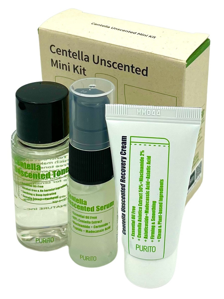 Purito Набор успокаивающих средств Centella Unscented Travel Mini Kit