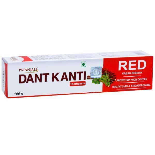 Зубная паста Патанджали Дант Канти Ред (Patanjali Dant Kanti Red) комплексный уход за дёснами и зубами, #1