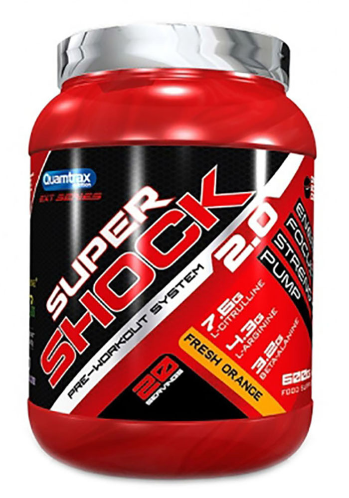 Предтренировочный комплекс Quamtrax Nutrition Super Shock 2.0, 600 г, вкус: свежий апельсин  #1