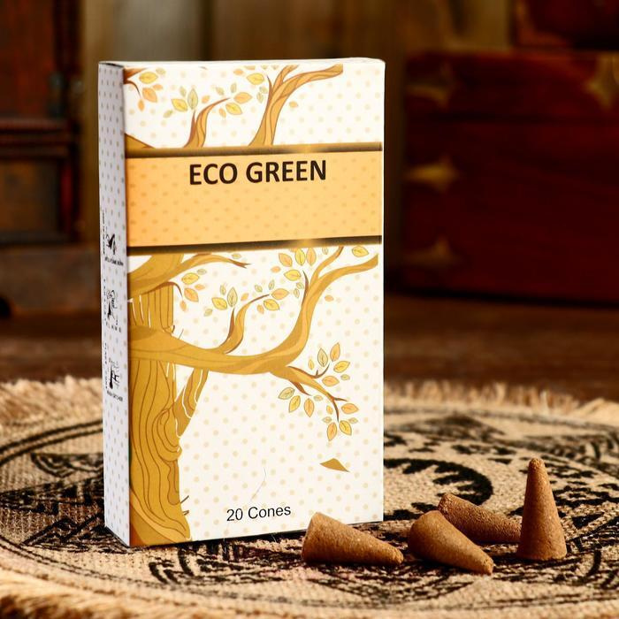 Конусы "ECO GREEN" Зелёный чай, 2 набора по 20 штук #1