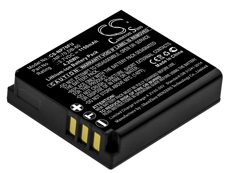 Аккумулятор Cameron Sino для для видеокамеры BP-DC4, CGA-S005E, D-Li106, NP-70 (1150mAh)  #1