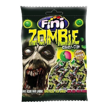 Карамель с жевательной начинкой Fini Zombie со вкусом клубники 80 гр  #1
