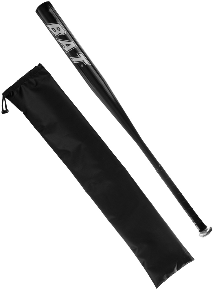 Бита бейсбольная алюминиевая Bat 30"(76 см), чехол в комплекте, черная  #1