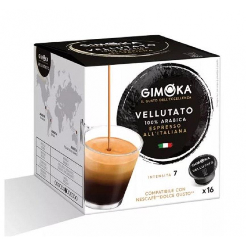 Кофе в капсулах для кофемашин Gimoka Dolce Gusto Espresso Velluato, 16 шт./уп.  #1