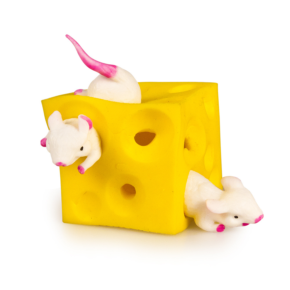 Сквиш антистрессовая игрушка мышки в сыре, игрушка антистресс, детский антистресс, жвачка для рук  #1
