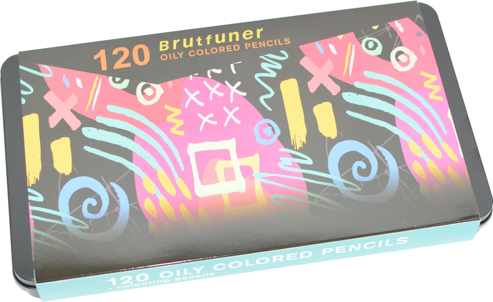 Карандаши цветные 120 цветов Brutfuner Oily Colored Pencils масляные деревянные заточенные квадратного #1