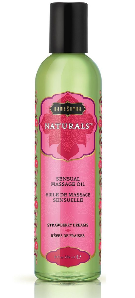 Массажное масло Naturals Strawberry Dreams с ароматом клубники - 236 мл.  #1