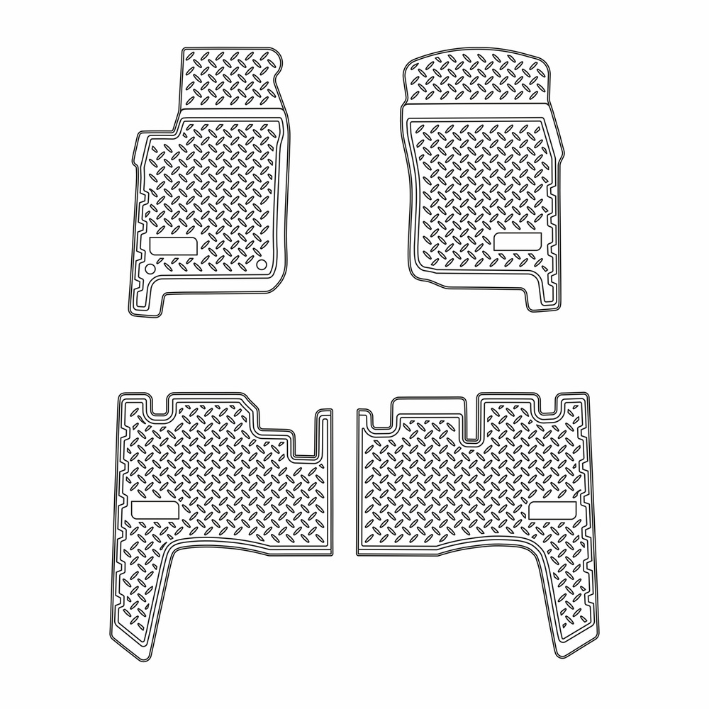 Коврики салона Toyota Land Cruiser 76 1985-2007 / Тойота Ленд Крузер 76 #1