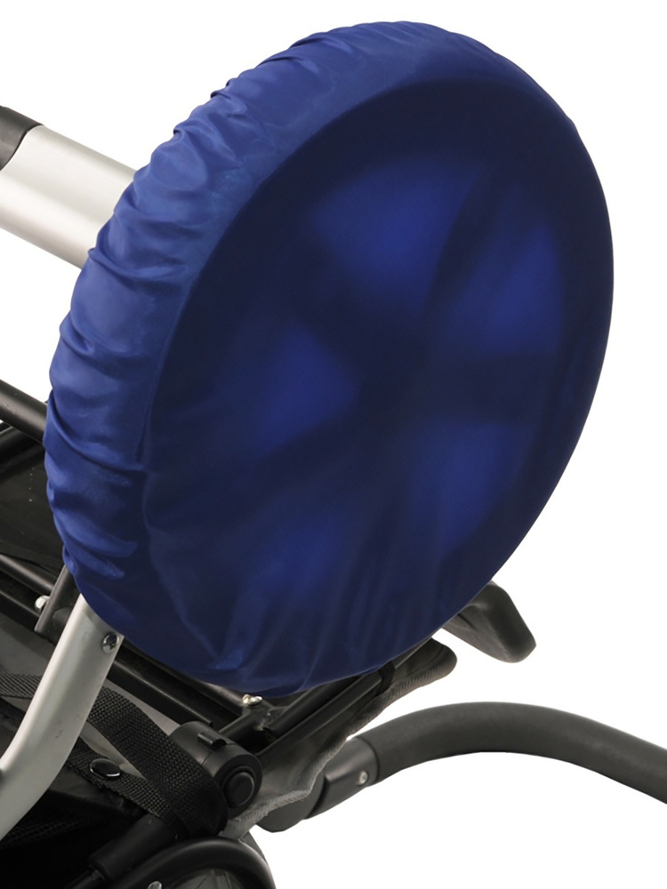 Чехлы на колеса для коляски Чудо-Чадо диаметр 18-23 см, темно-синий, 4 шт  #1