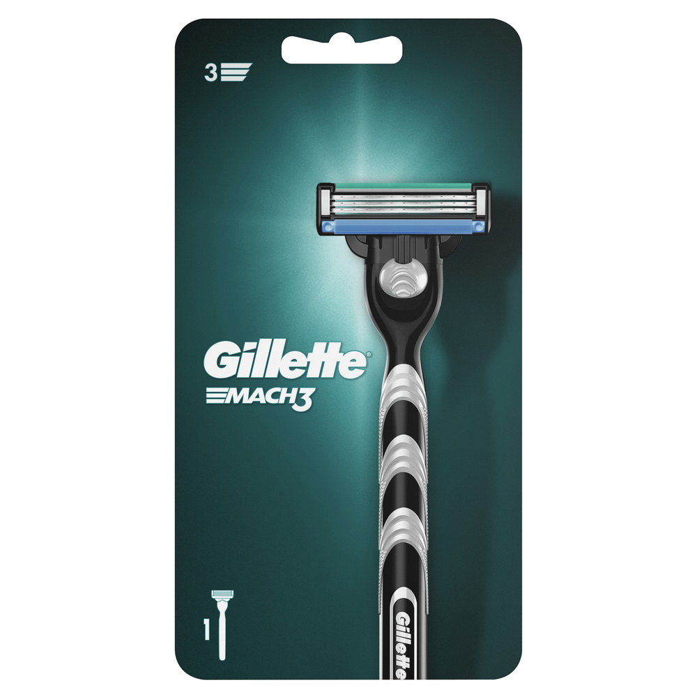 Gillette Mach3 Мужская бритва, 1 кассета, с 3 лезвиями, прочнее, чем сталь, для точного бритья  #1