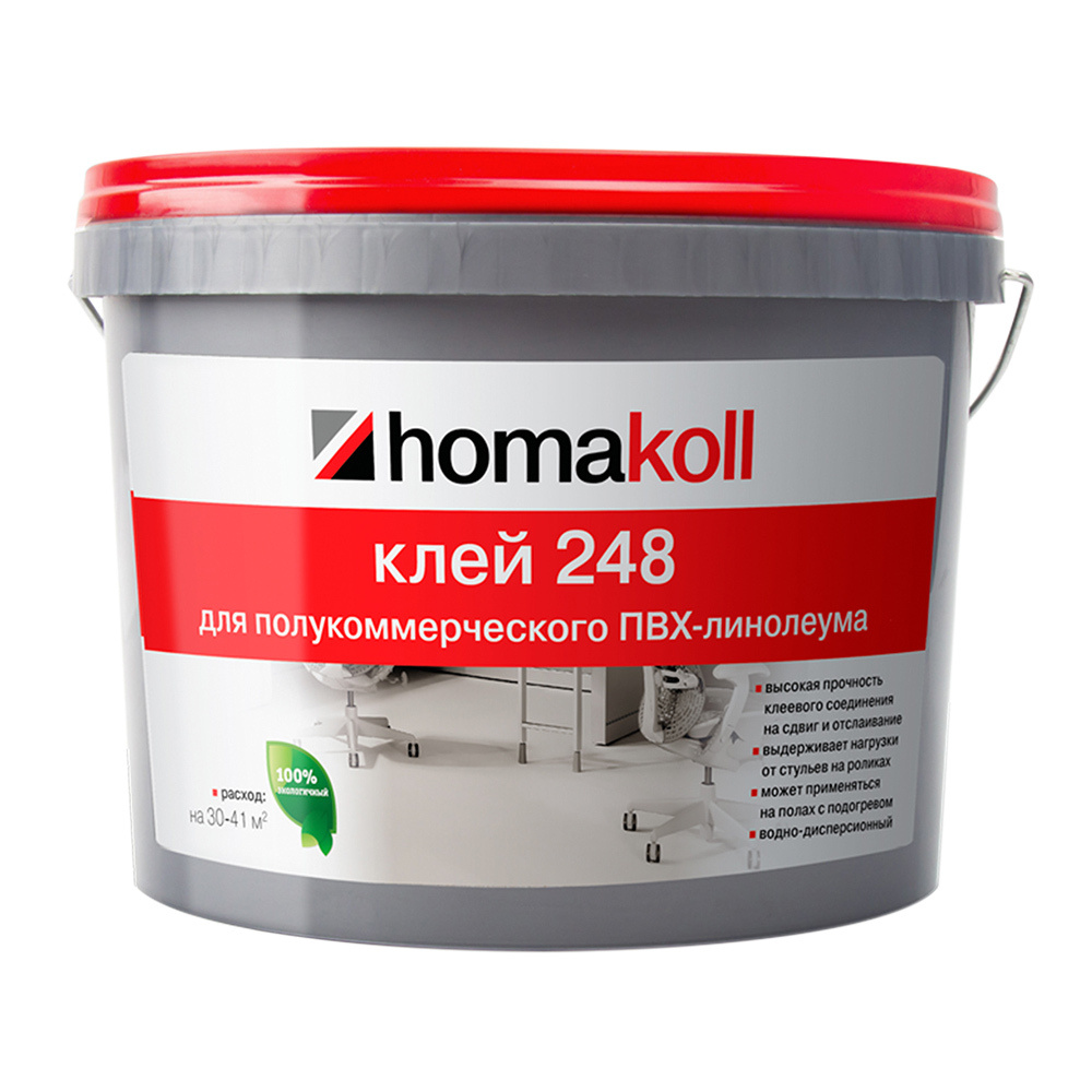 Клей для полукоммерческого ПВХ-линолеума Homa Homakoll 248 14 кг  #1