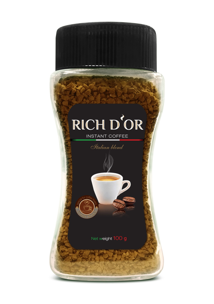 Кофе растворимый сублимированный RICH D'OR в стеклянной банке 100 г  #1